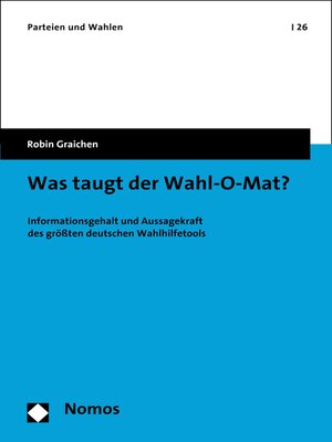 cover image of Was taugt der Wahl-O-Mat?